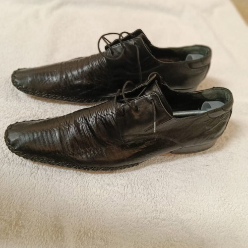 Men's leather scarponi shoes used, size 45-46