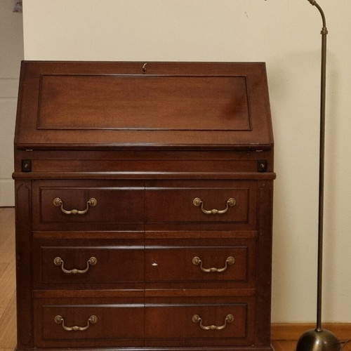 Secretary desk used walnut with drawers