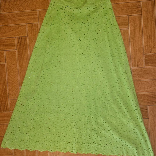 C-Throu skirt set with crop top like new, light green