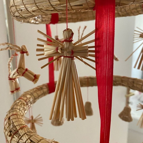 Swedish vintage folk art Christmas straw decoration