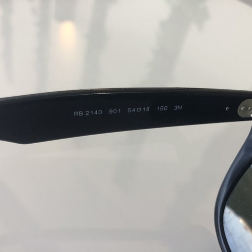 Ray Ban RB2140 Wayfarer sunglasses used, black, size 54 18