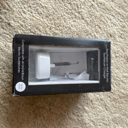 ProofVision wall charger for electric toothbrush new, white