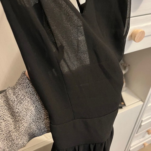 Maxi dress black backless small new