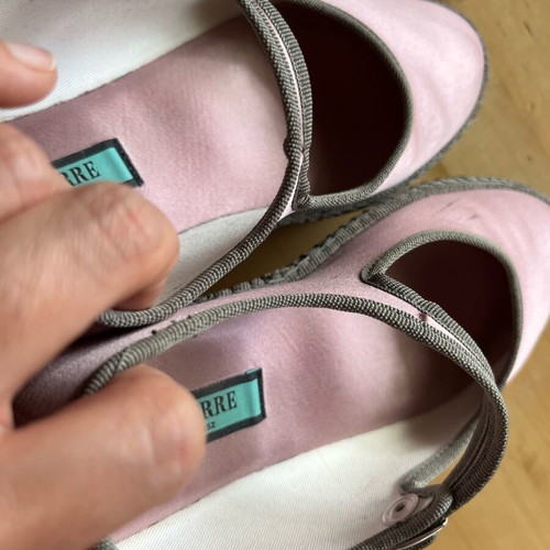 Piedaterre satin pink ballerinas used, size 36