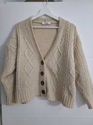 Knitted coat used, beige, in good condition like new