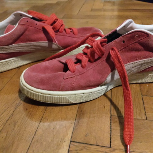 Puma Suede sneakers used, size 47-47.5, red