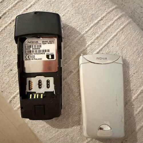 Nokia 8310 μεταχειρισμένο, χωρίς μπαταρία, άσπρο
