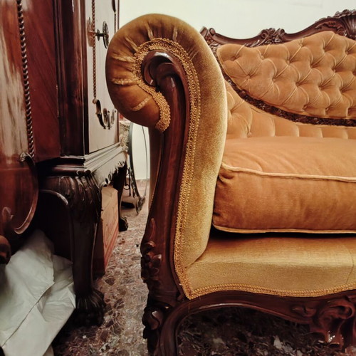 Handmade sofa set 5 pieces like new, classic 1970