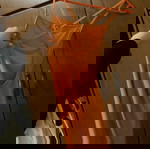 Orange Shein dress with open back like new