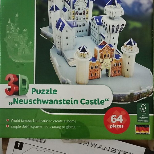 3D Puzzle Neuschwanstein Castle by Cubic Fun like new