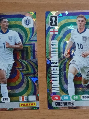 Panini World Cup 2026 Adrenalyn XL Limited Edition Hologram Cards Cole Palmer & Jude Bellingham