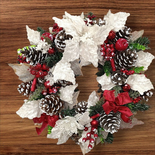 Handmade Christmas wreath 45cm new