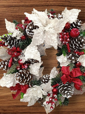 Handmade Christmas wreath 45cm new