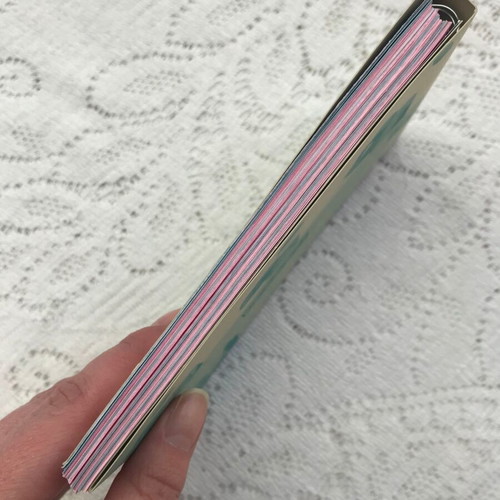 Spiral notebook with colored pages for journal, new