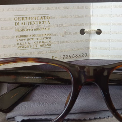 Giorgio Armani eyeglass frame new with brown case