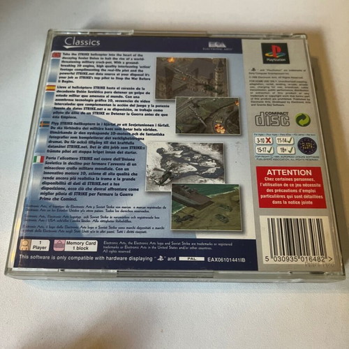 Soviet Strike PlayStation (PS1) used with discoloration on cover