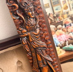 Carved Handmade Mirror used, Asian style wood 100x70x4.5 cm