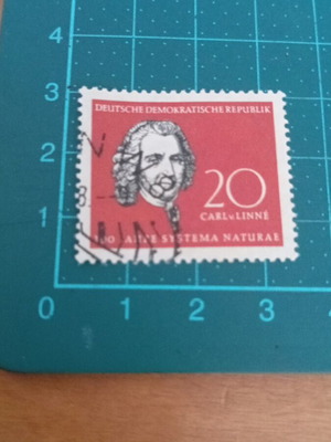 Germany DDR Stamp 1958 Charles Darwin and Carl von Linne like new