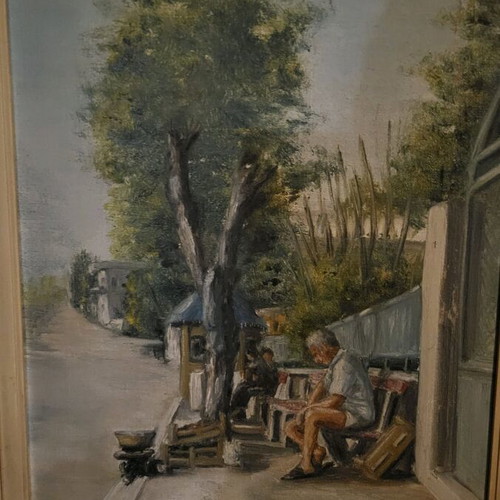 Antonarakou 65 oil painting used, wooden frame