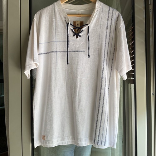 Natural World men's summer blouse new, size L, white