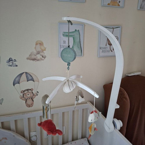 Little Dutch wooden mobile used with ocean theme and music