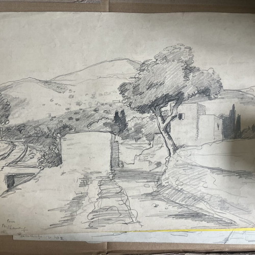 Paul Hannaux 1935 Paros graphite drawing used