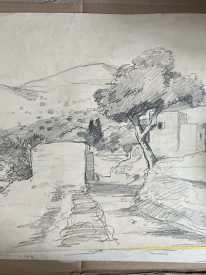 Paul Hannaux 1935 Paros graphite drawing used