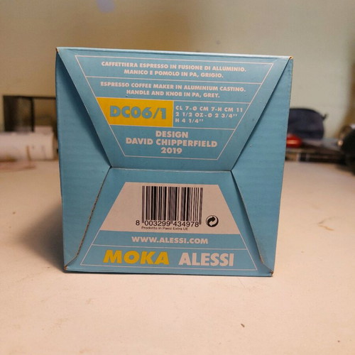 Mokka Alessi espresso coffee maker, new, model DC06/1