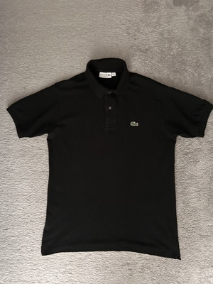 Lacoste cotton polo shirt black size M