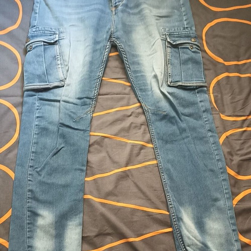 Cargo pants Pop air and Pull n Bear XL like new, blue and green