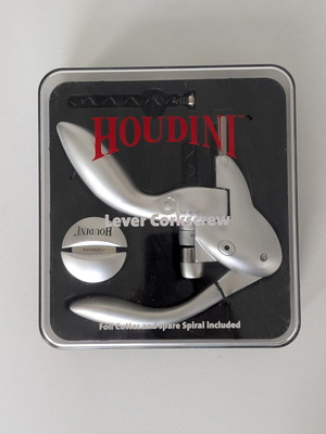 Σετ Houdini Lever Corkscrew με κόφτη αλουμινόφυλλου και ανταλλακτική σπείρα, καινούργιο