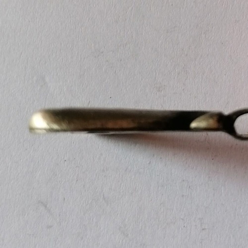 Metal tribal triangle pendant new with matte finish