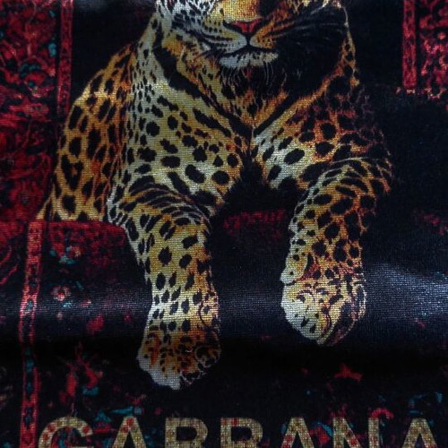 Dolce & Gabbana men's black T-shirt with leopard print