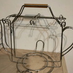 Tea set with metal base unused