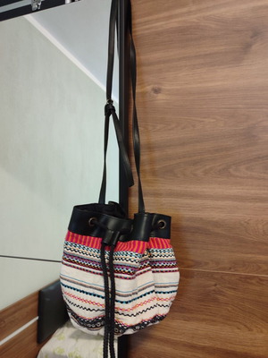 Atmosphere boho style bucket bag, multicolor