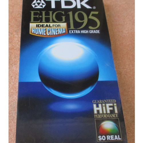 TDK VHS Extra High Grade 195 minutes sealed new