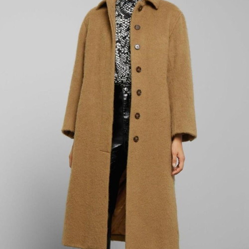 Weekday camel wool coat used, size S