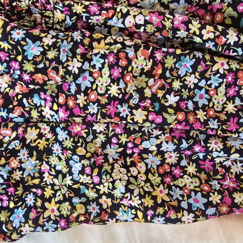 Zara long black dress with floral print, adjustable straps and leg slit like new