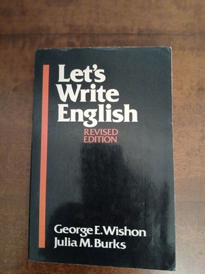Let's Write English book used, George E. Wishon & Julia M. Barks