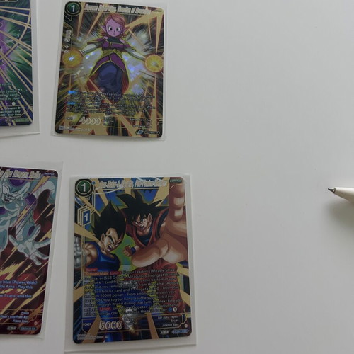 20 golden foil Dragon Ball trading cards