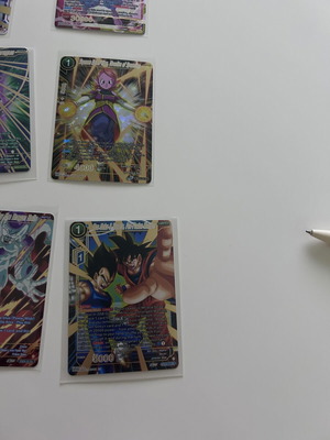 20 golden foil Dragon Ball trading cards