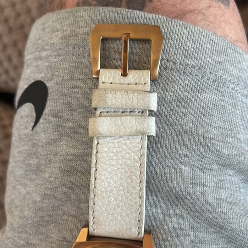 Oozoo Steel watch like new, men's, white and gold