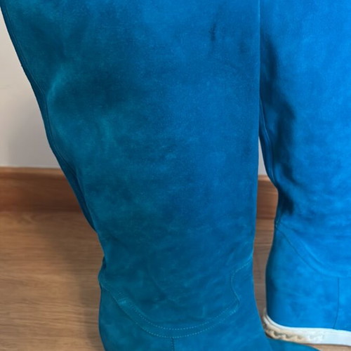 Casadei Double Face boots like new, turquoise, size 36