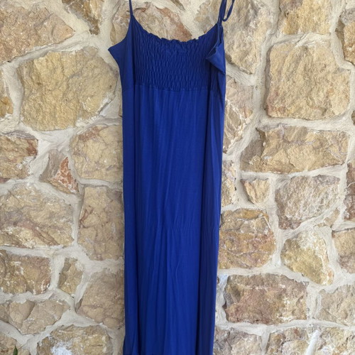 Royal Blue Maxi Dress Freestyle like new, smocked bust, adjustable straps