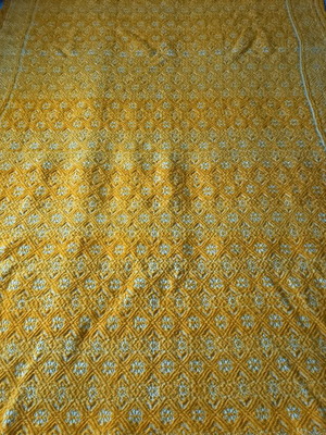 Authentic Vlach Blanket 1970 like new, wool with handmade lace