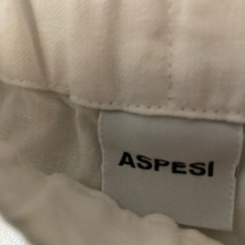 Aspesi linen white pants size L like new with elastic waist