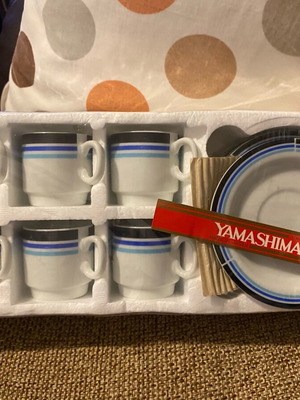 Yamashima cup set new, 6 cups and 6 saucers