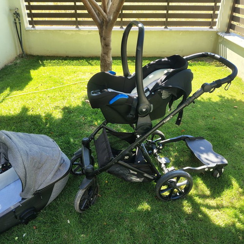 Riko 3-in-1 Baby Stroller like new with step for second child