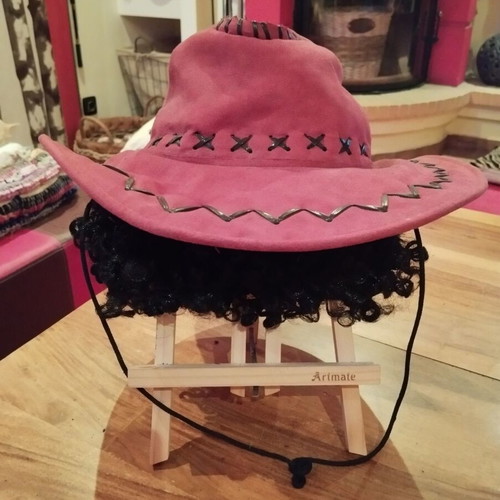 Hat and Wig set Ranch Cow Boy new