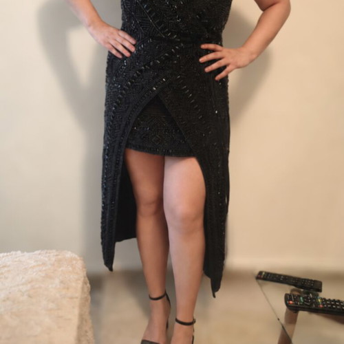 Asos Design black evening dress size 46 like new